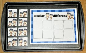 Snowmen: Similar or Different Sort Cookie Sheet Activity