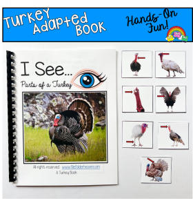 "I See" Parts of a Turkey Adapted Book (w/Real Photos)