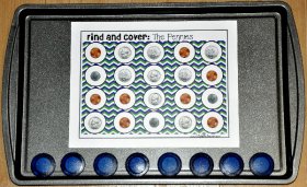 Identifying Coins "Find and Cover" Cookie Sheet Activity