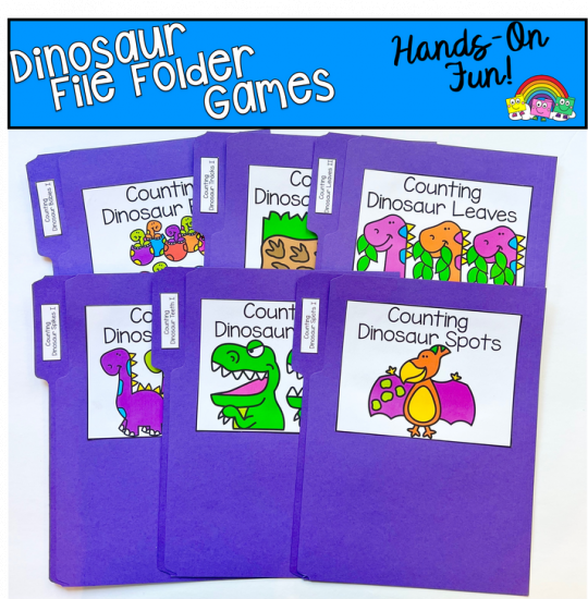 Dinosaur File Folder Games