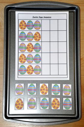 Easter Egg Sequence Cookie Sheet Activity