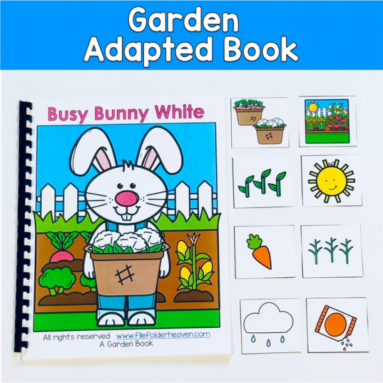 Garden Adapted Book And Activities: Busy Busy Bunny White