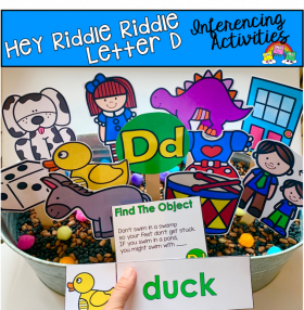 "Hey Riddle Riddle" Letter D Activities For The Sensory Bin
