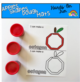 Apple Shapes Play Dough Mats
