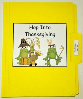 Hop Into Thanksgiving Match File Folder Game