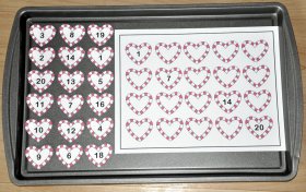 Heart Number Sequence Cookie Sheet Activity