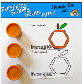Pumpkin Shapes Play Dough Mats