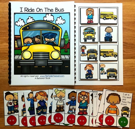 Bus Behavior Adapted Book and Task Cards - Click Image to Close