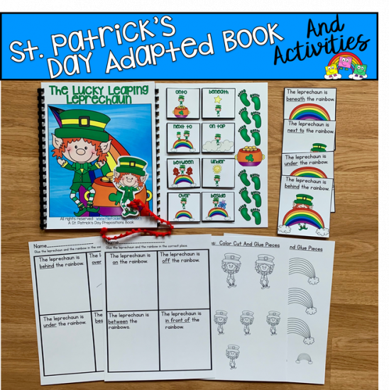 \"The Lucky Leaping Leprechaun\" Prepositions Book And Activities