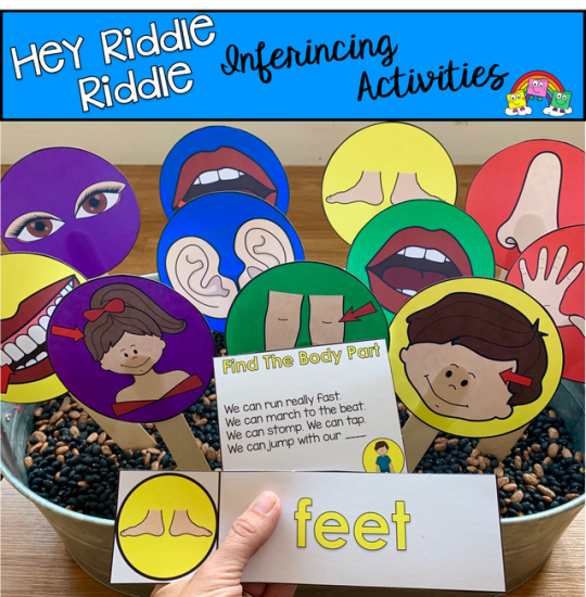 \"Hey Riddle Riddle\" Body Parts Activities For The Sensory Bin