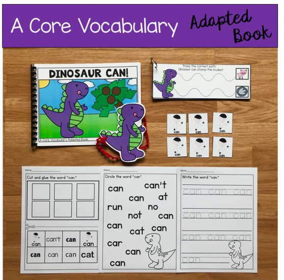 \"Dinosaur Can!\" (Working With Core Vocabulary)