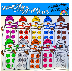 Snowman Colors Sorting Mats