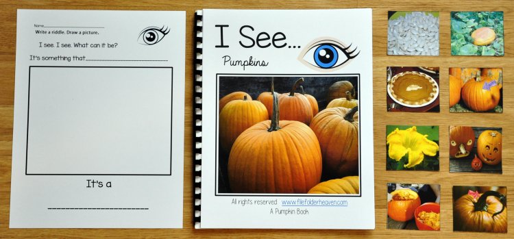 \"I See\" Pumpkins Adapted Book (w/Real Photos)