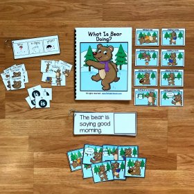Winter Sentence Builder Book: "What Is Bear Doing?"