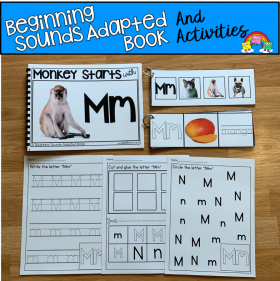 "Monkey Starts With M" (Beginning Sounds Book And Activities)