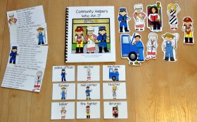 Community Helpers Adapted Books File Folder Games