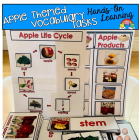 Apple Themed Vocabulary Tasks (w/Real Photos)