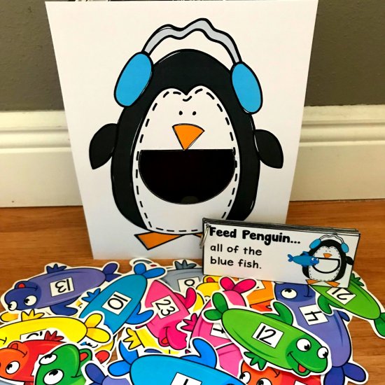 Sensory Bin Activities: Feed Penguin - Click Image to Close