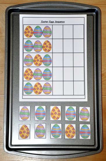 Easter Egg Sequence Cookie Sheet Activity