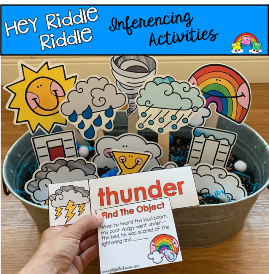 \"Hey Riddle Riddle\" Weather Activities For The Sensory Bin