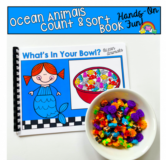Ocean Mini-Erasers Count And Sort Bundle