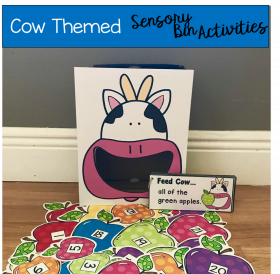 Sensory Bin Activities: "Feed Cow"