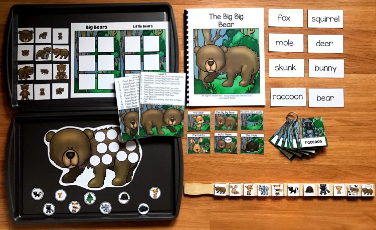 The Big Big Bear Adapted Book and Vocabulary Activities