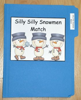Silly Silly Snowmen Match File Folder Game