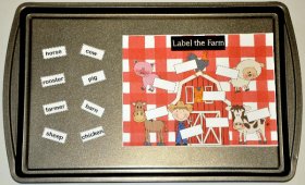 Label the Farm Cookie Sheet Activity