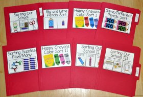 Sorting Our School File Folder Games Mini-Bundle