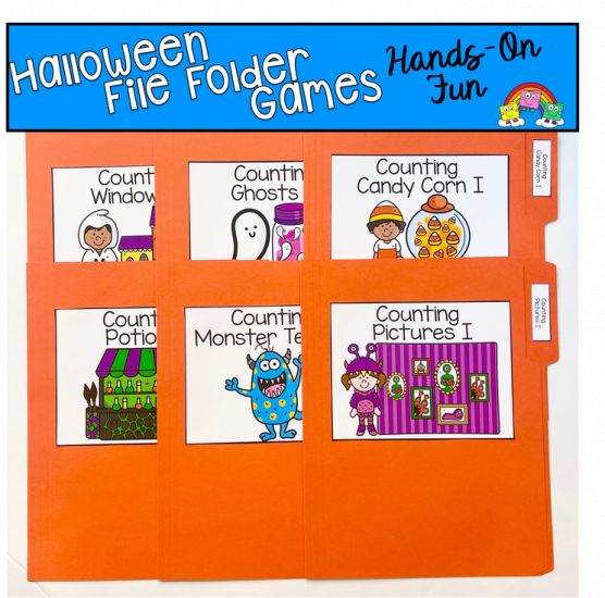 Halloween Counting File Folder Games