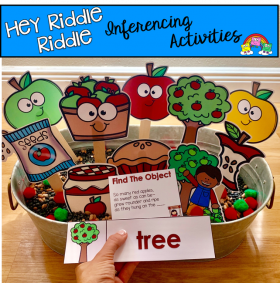 "Hey Riddle Riddle" Apple Themed Sensory Bin Riddles