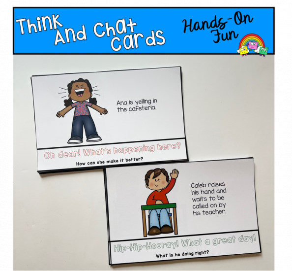 Think And Chat Cards For Classroom Expectations
