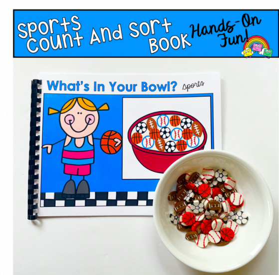 Sports Mini-Erasers Count And Sort Book