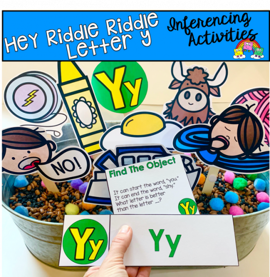 \"Hey Riddle Riddle\" Letter Y Activities for the Sensory Bin