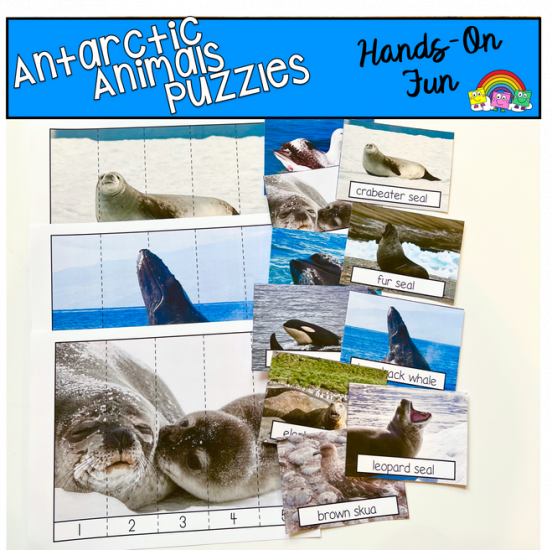 Antarctic Animals Puzzles (W/Real Photos)