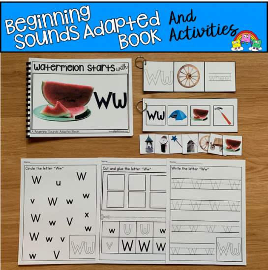 \"Watermelon Starts With W\" (Beginning Sounds Book And Activities