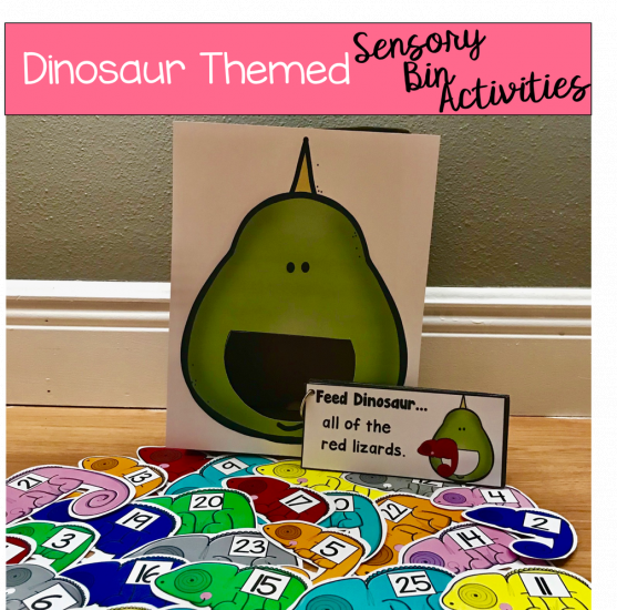 Sensory Bin Activities: Feed Dinosaur