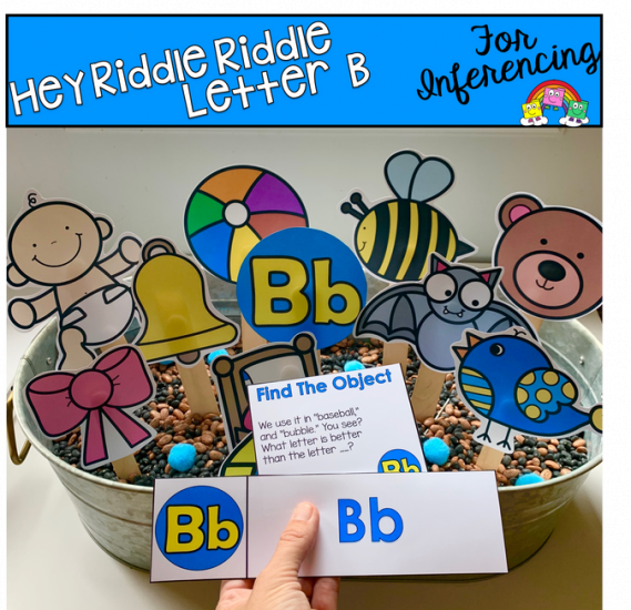 \"Hey Riddle Riddle\" Letter B Activities For The Sensory Bin