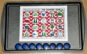 Camping Themed Find and Cover Cookie Sheet Activities Bundle
