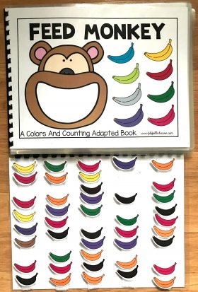 Feed Monkey: A Colors and Counting Adapted Book