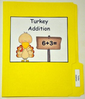 Turkey Addition FIle Folder Game