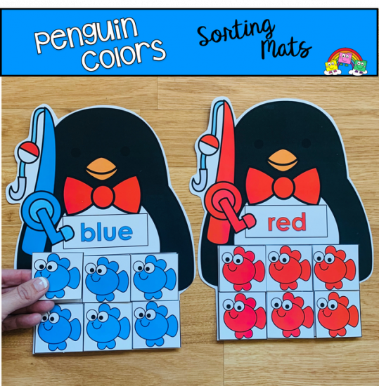 Penguin Colors Sorting Mats
