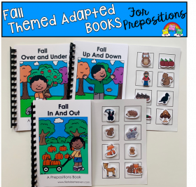 Fall Prepositions Adapted Books