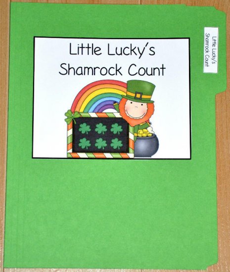 Little Lucky\'s Counting Shamrocks File Folder Game