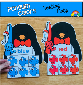 Penguin Colors Sorting Mats