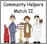 Community Helpers Match II File Folder Game