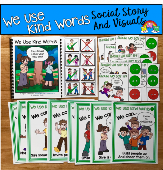 \"We Use Kind Words\" Social Story Unit