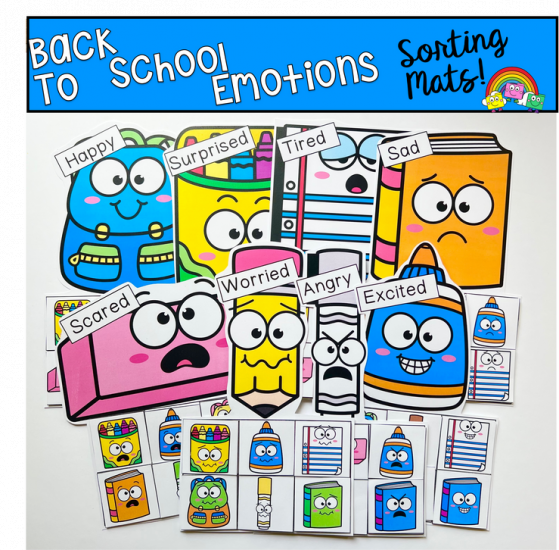 Back To School Emotions Sorting Mats 2