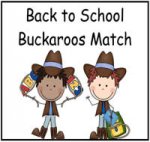 Back to School Buckaroos Match File Folder Game